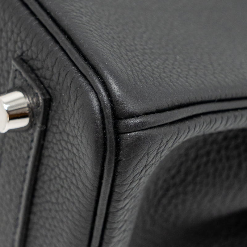 Hermes Birkin 25 Togo Black SHW Stamp U