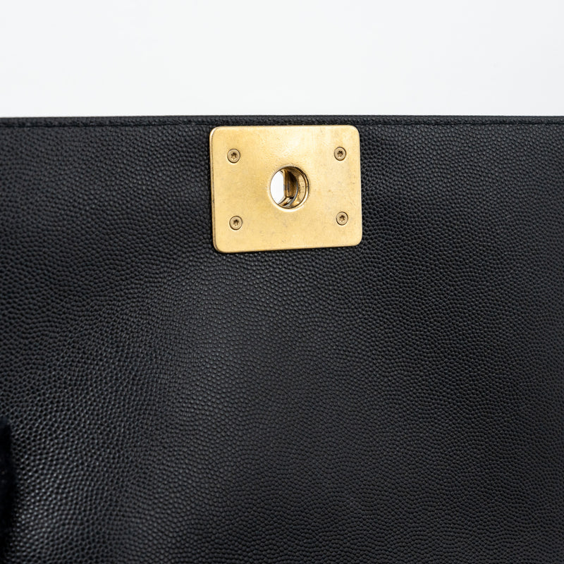 Chanel Medium Classic Boy Bag Caviar Black GHW