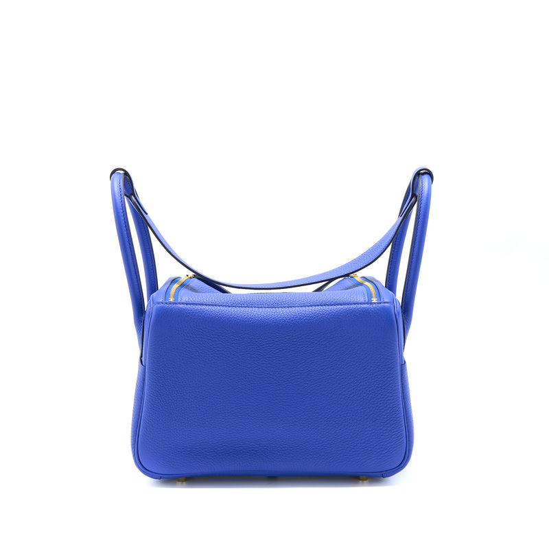 Hermes Lindy 26 Clemence Blue Royal GHW Stamp U