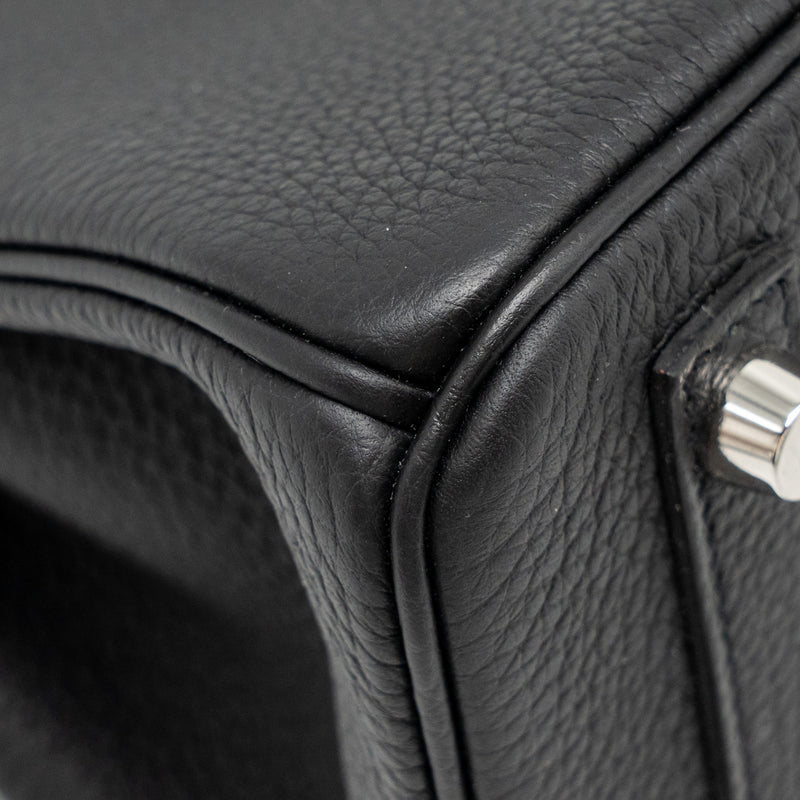 Hermes Birkin 25 Togo Black SHW Stamp U