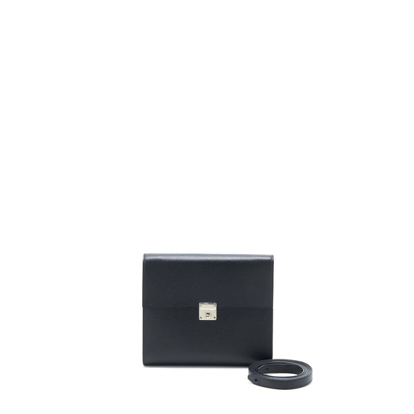 Hermes Clic 16 Wallet Epsom Black SHW Stamp Y