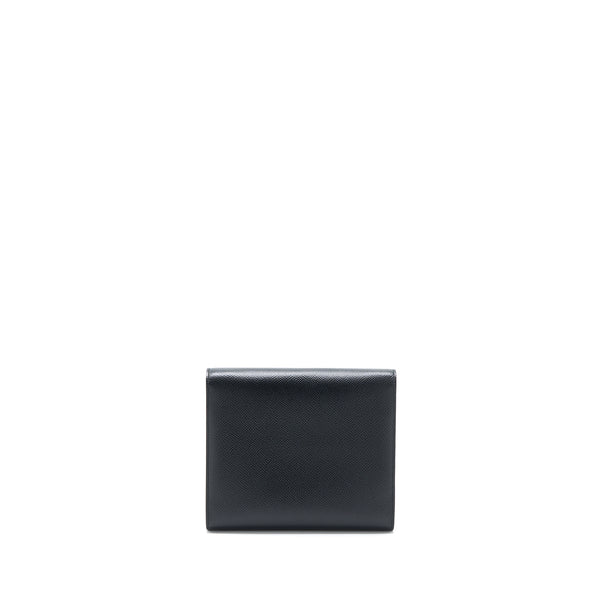 Hermes Clic 16 Wallet Epsom Black SHW Stamp Y
