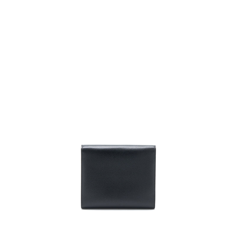 Hermes Clic 16 Wallet Epsom Black SHW Stamp Y