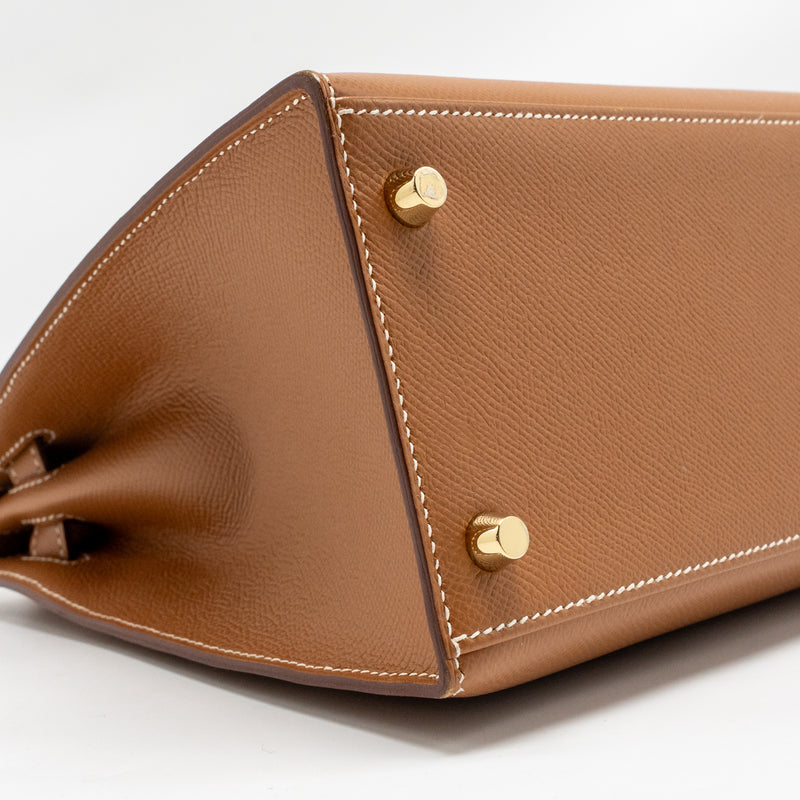 Hermes Kelly 28 Epsom Gold GHW Stamp Z