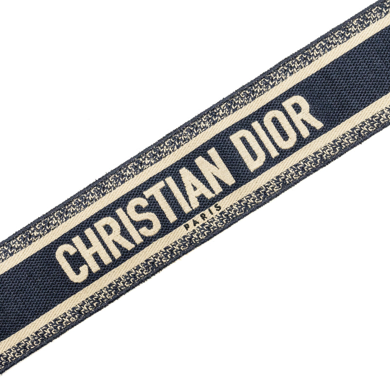 Dior Shoulder Strap Oblique Canvas Black/ Navy GHW