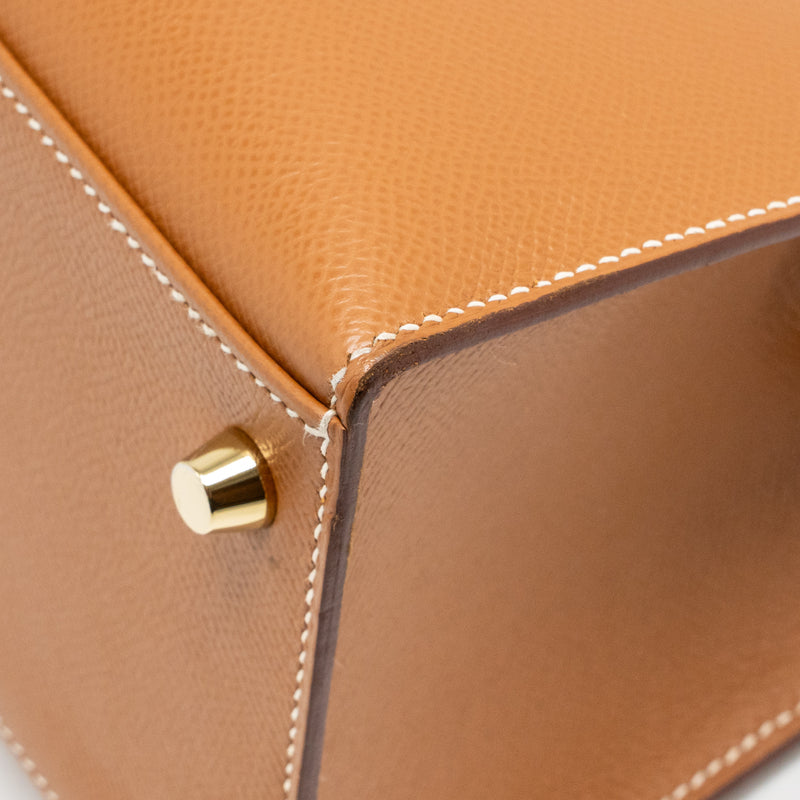 Hermes Kelly 28 Epsom Gold GHW Stamp Z