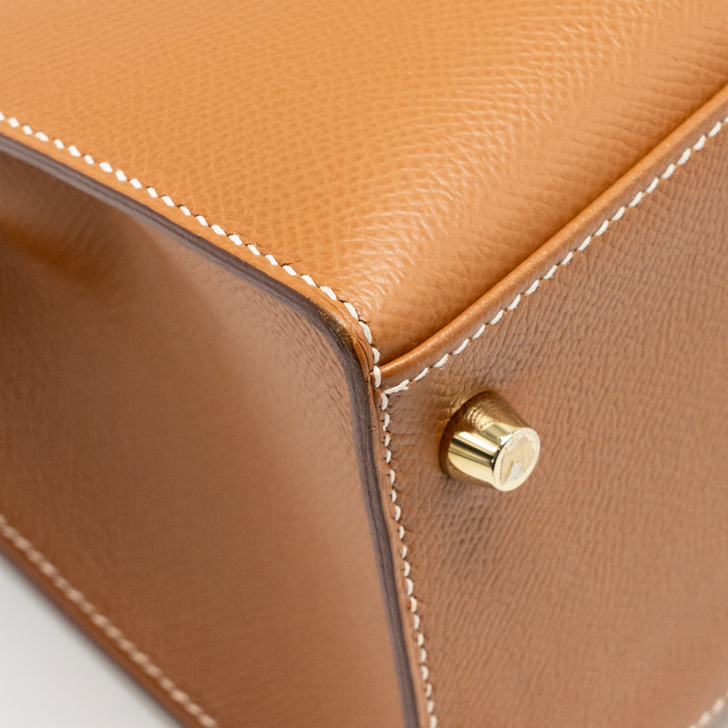 Hermes Kelly 28 Epsom Gold GHW Stamp Z