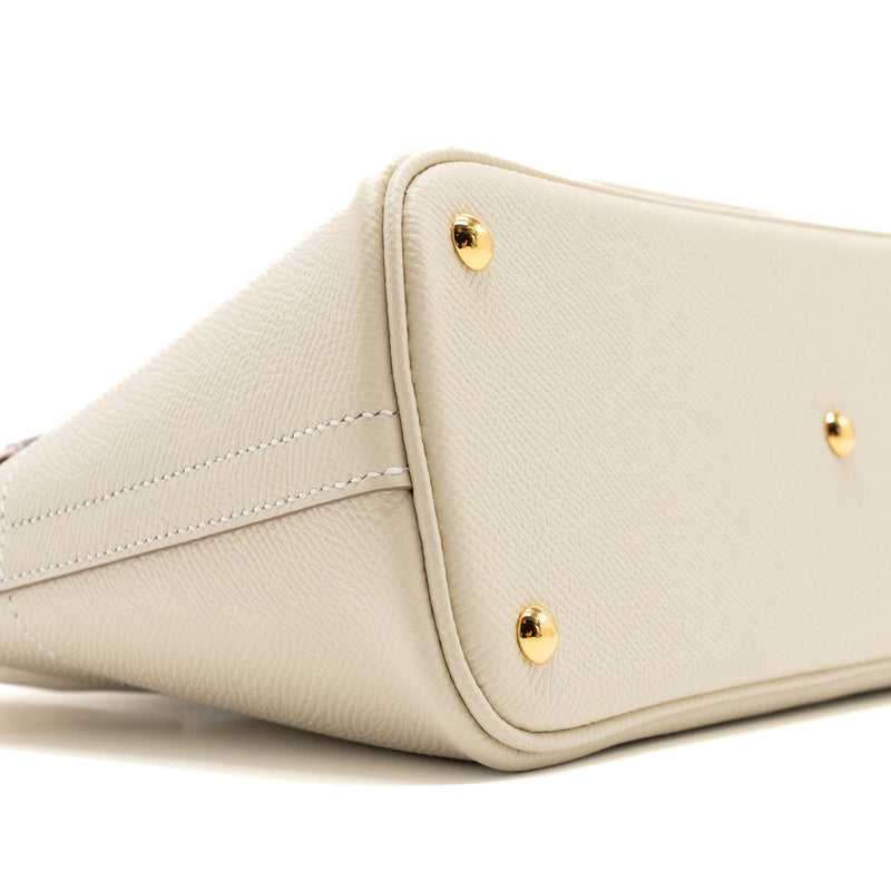 Hermes bolide 27 epsom craie GHW stamp Z with an extra hermes twilly