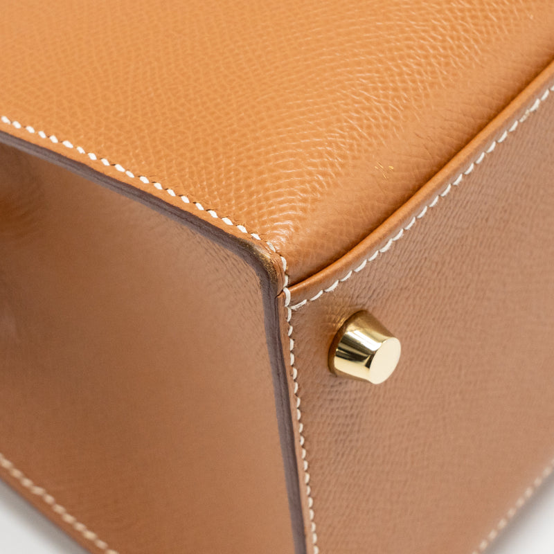 Hermes Kelly 28 Epsom Gold GHW Stamp Z