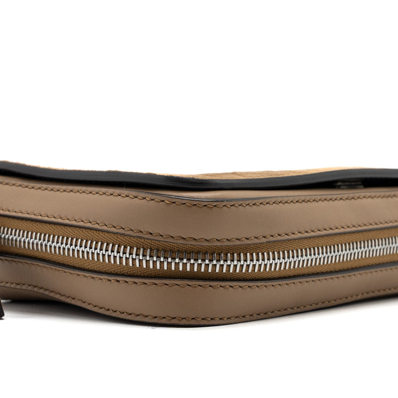 Fendi Vitello Grace Expand Flap Bag Calfskin Light Brown SHW