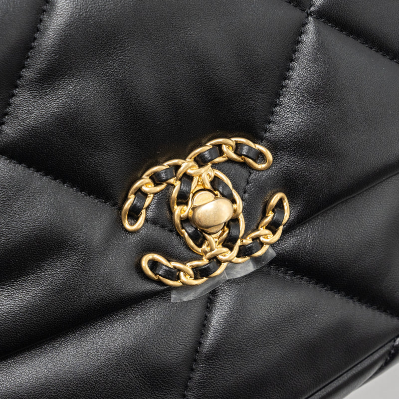 Chanel Small 19 Bag Lambskin Black Multicolour Hardware (Microchip)