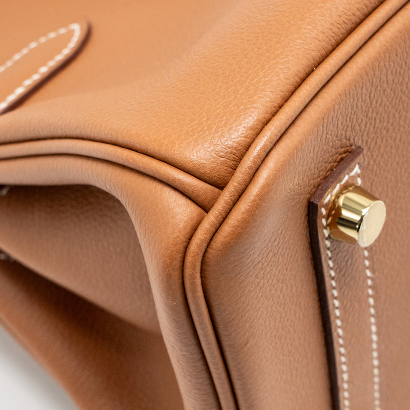 Hermes Shoulder Birkin evercolor Gold GHW Stamp K