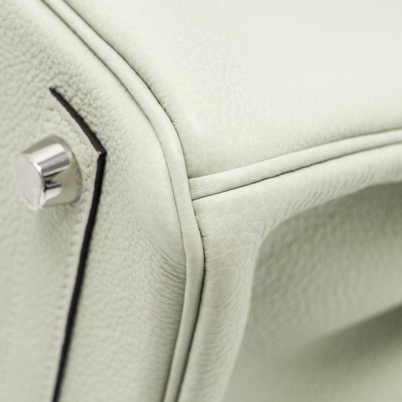 Hermes Birkin 25 togo gris neve SHW stamp B