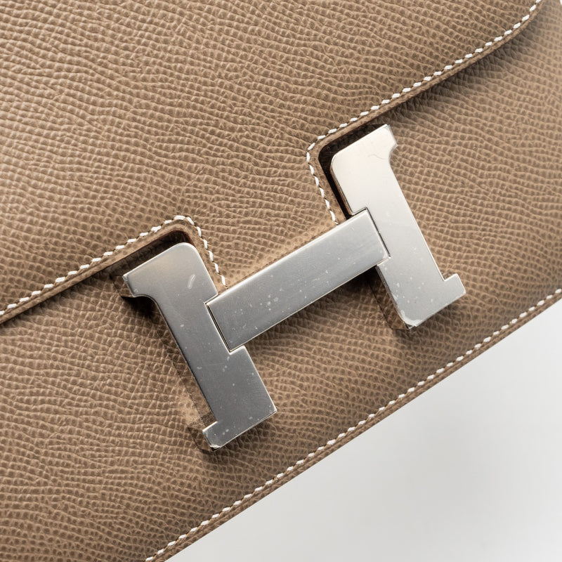Hermes Mini Constance Epsom Etoupe SHW stamp U