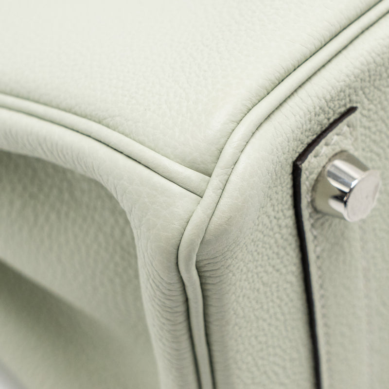 Hermes Birkin 25 togo gris neve SHW stamp B