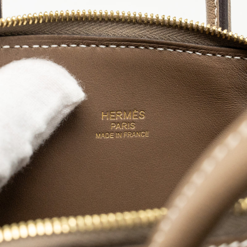 Hermes Mini Bolide Chèvre Mysore Etoupe GHW Stamp U