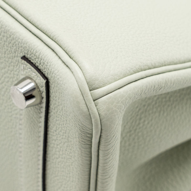 Hermes Birkin 25 togo gris neve SHW stamp B