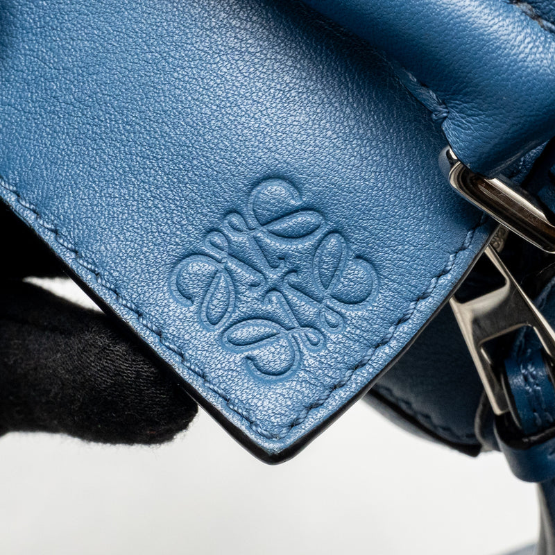 Loewe Mini Puzzle Bag Calfskin Dark Blue SHW