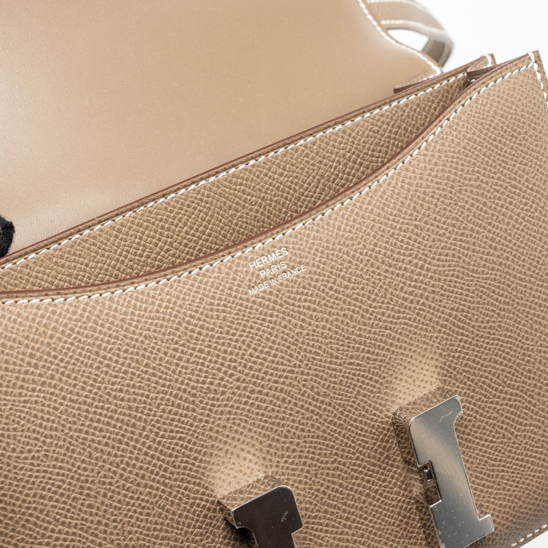 Hermes Mini Constance Epsom Etoupe SHW stamp U