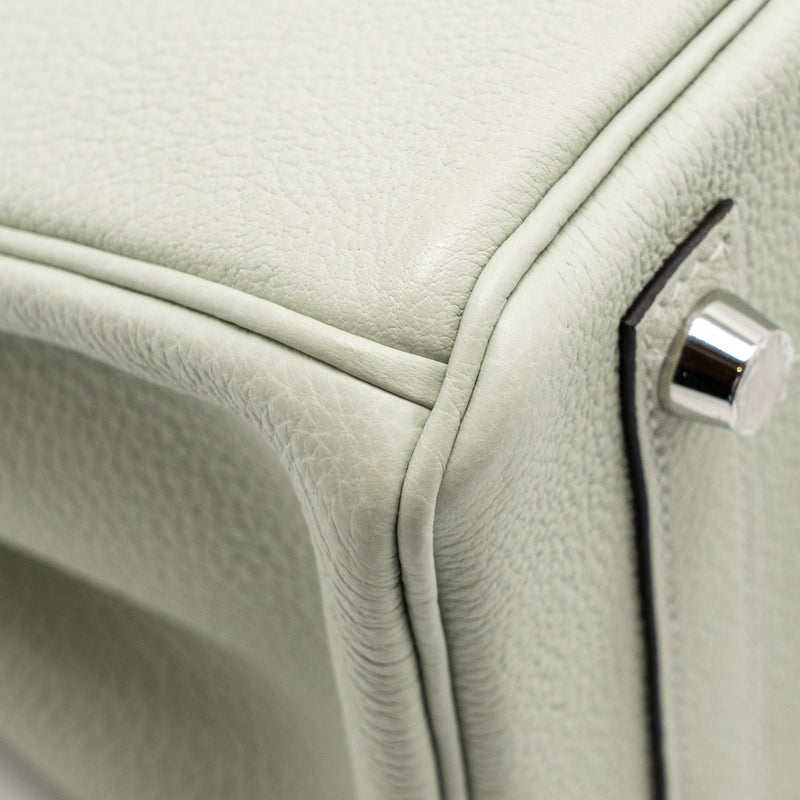Hermes Birkin 25 togo gris neve SHW stamp B