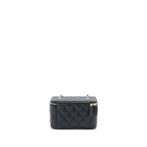 Chanel Long Vanity with Chain Caviar Black LGHW (Microchip)