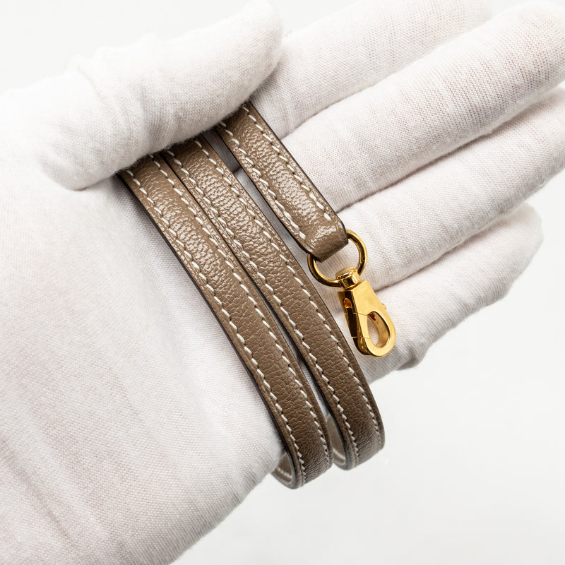 Hermes Mini Bolide Chèvre Mysore Etoupe GHW Stamp U