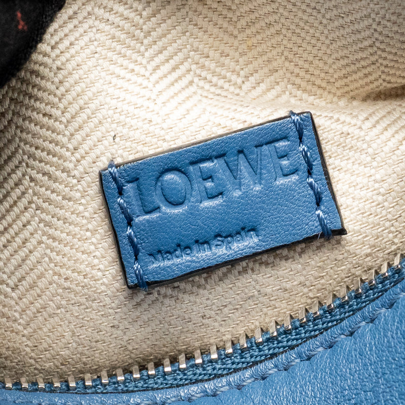 Loewe Mini Puzzle Bag Calfskin Dark Blue SHW