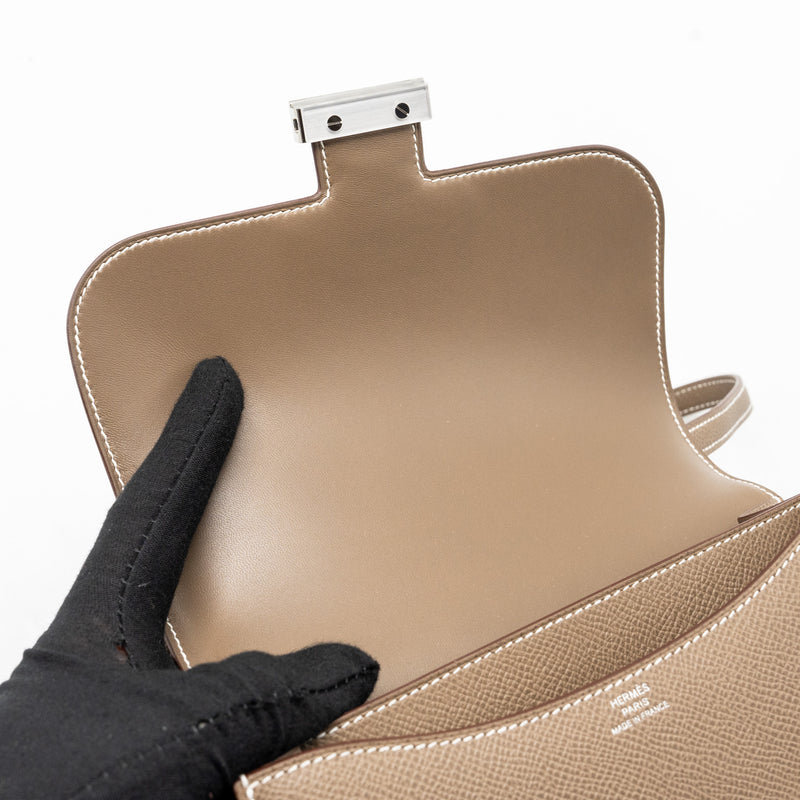 Hermes Mini Constance Epsom Etoupe SHW stamp U