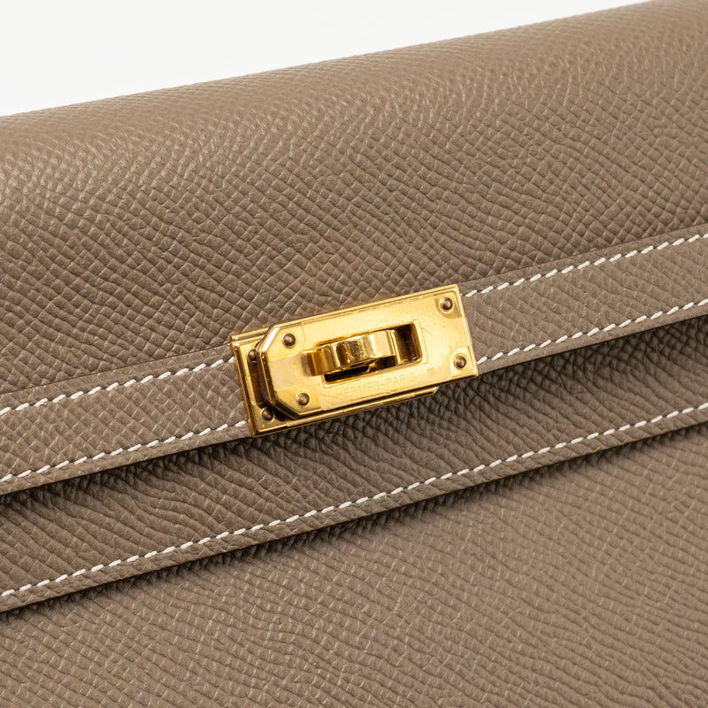 Hermes Kelly To Go Epsom Etoupe GHW Stamp U