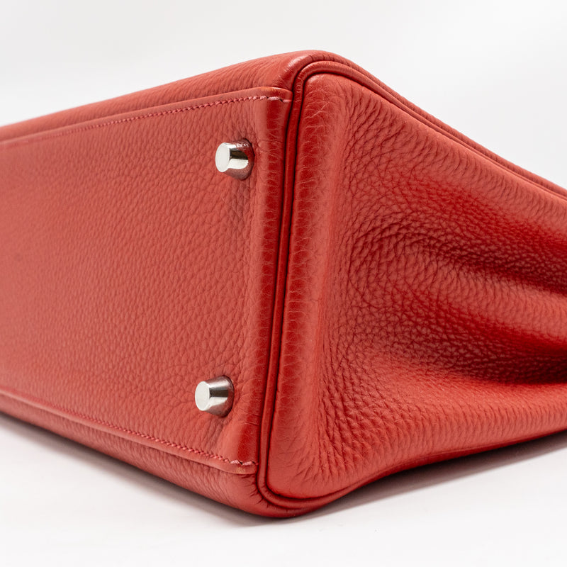 Hermes kelly 32 togo red SHW stamp square F