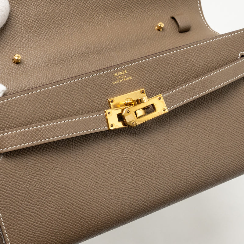 Hermes Kelly To Go Epsom Etoupe GHW Stamp U