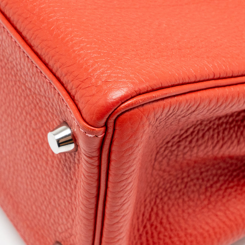 Hermes kelly 32 togo red SHW stamp square F