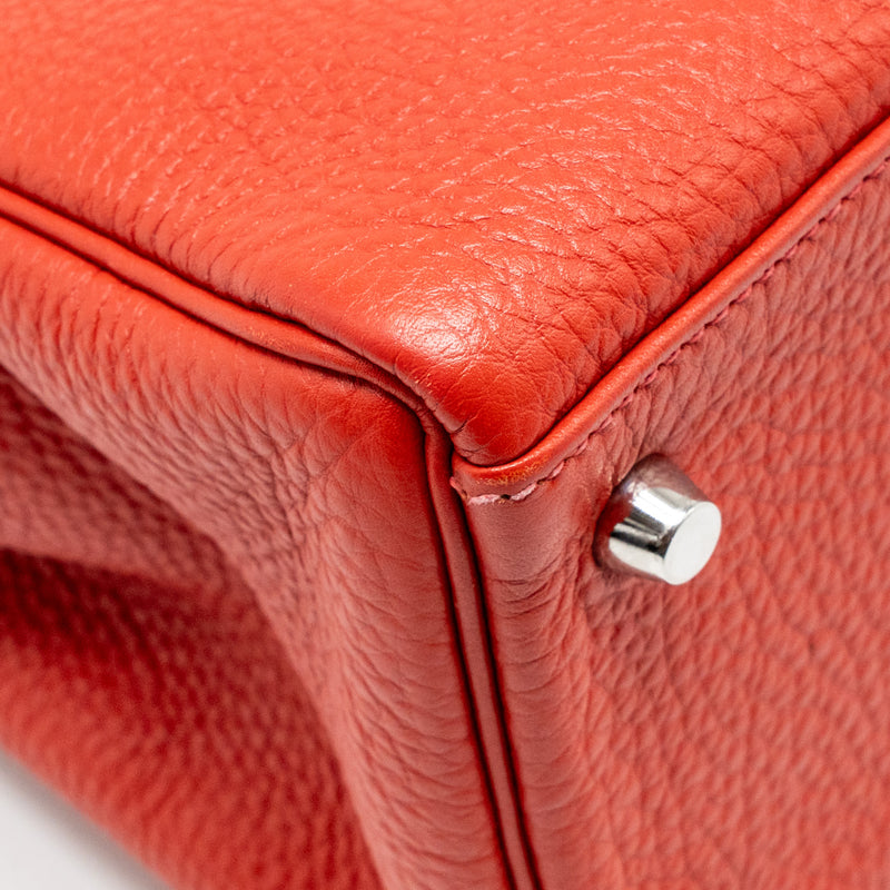 Hermes kelly 32 togo red SHW stamp square F