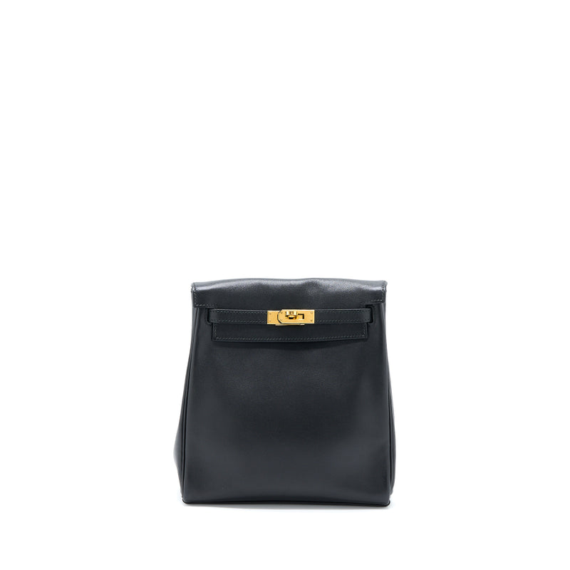 Hermes Vintage Kelly Ado Backpack 20CM Swift Black GHW Stamp