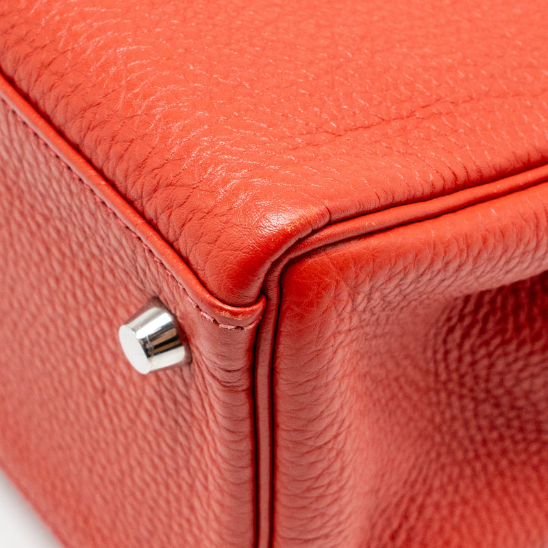 Hermes kelly 32 togo red SHW stamp square F