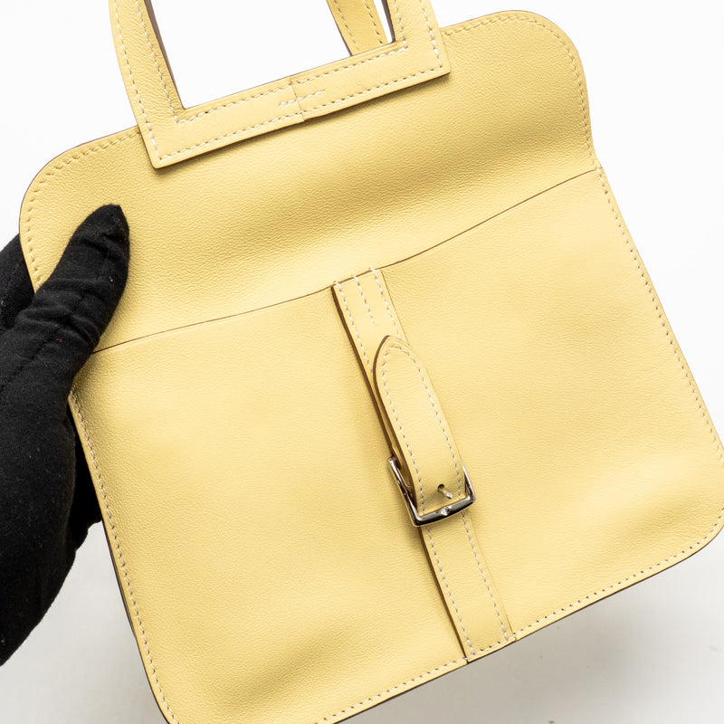 Hermes Mini Halzan 22 Swift 1Z Jaune Poussin SHW Stamp T