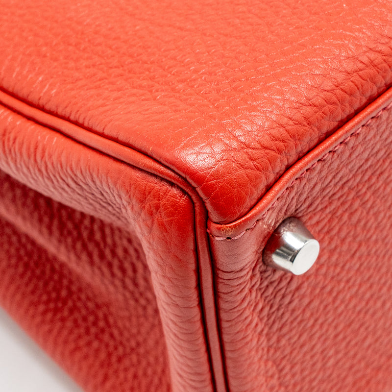Hermes kelly 32 togo red SHW stamp square F