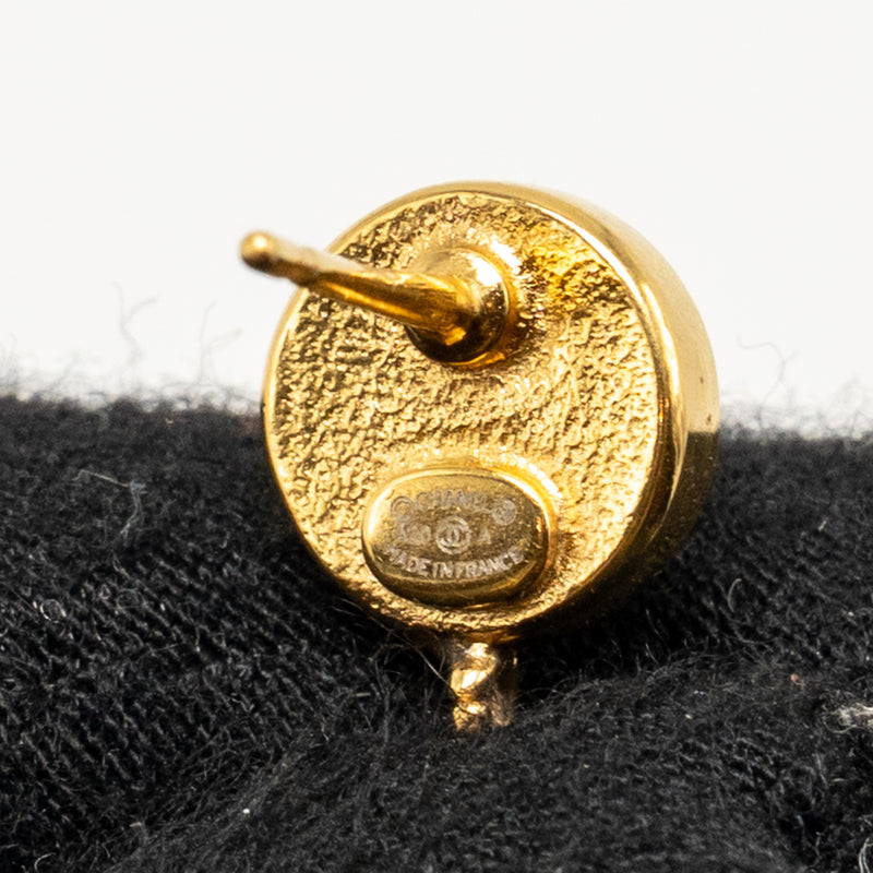 Chanel Perfume Dropped Earrings Gold Tone