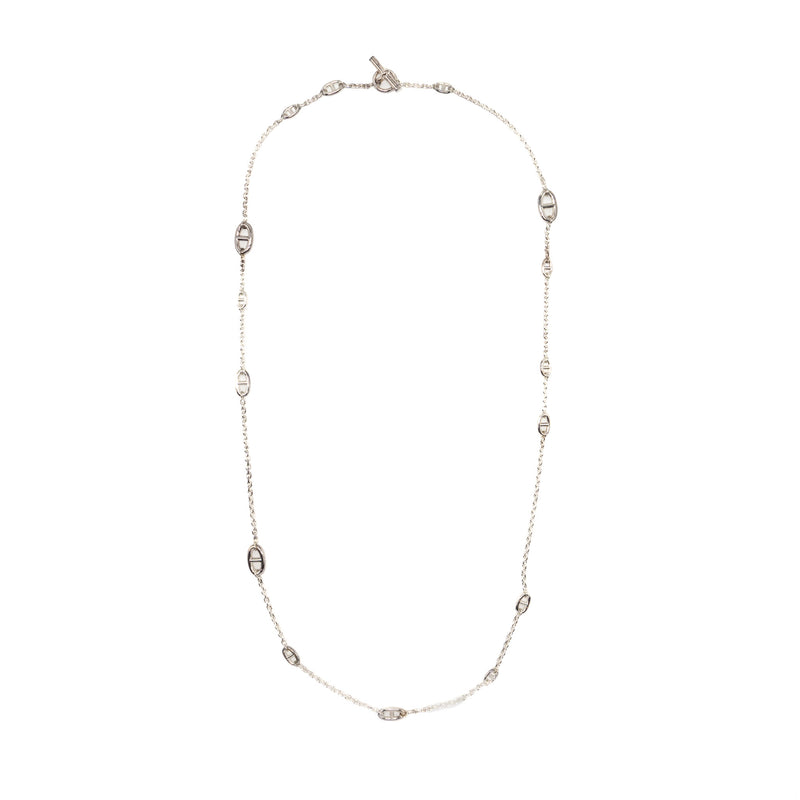 HERMES 120cm Farandole Long Necklace Sterling Silver