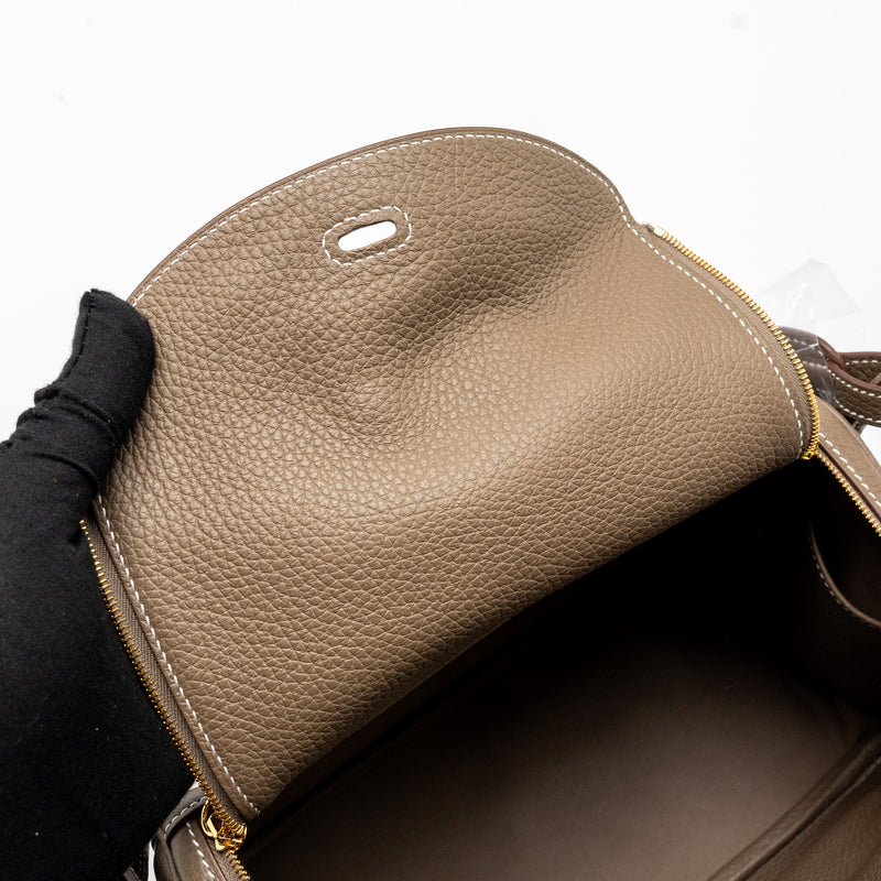 Hermes Lindy 26 Clemence Etoupe GHW Stamp U