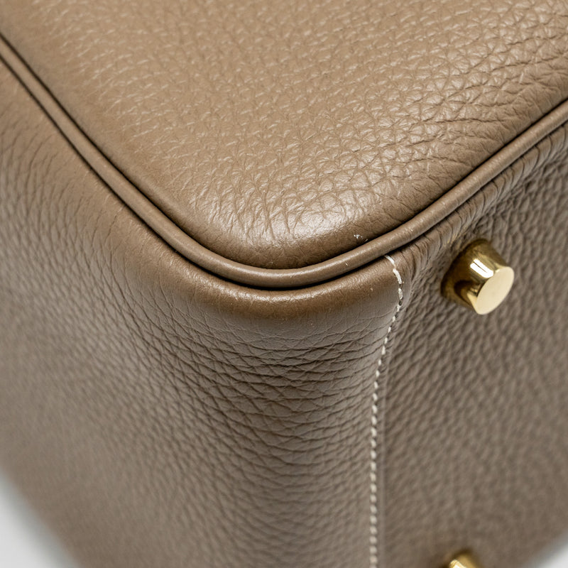 Hermes Lindy 26 Clemence Etoupe GHW Stamp U