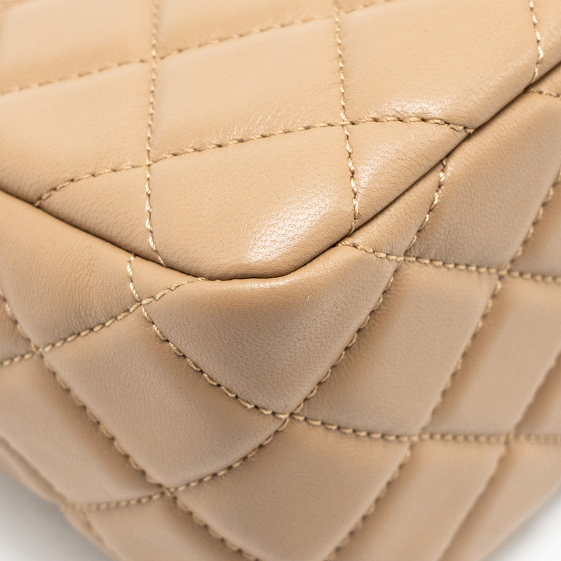 Chanel Pearl Crush hobo bag lambskin beige GHW (microchip)