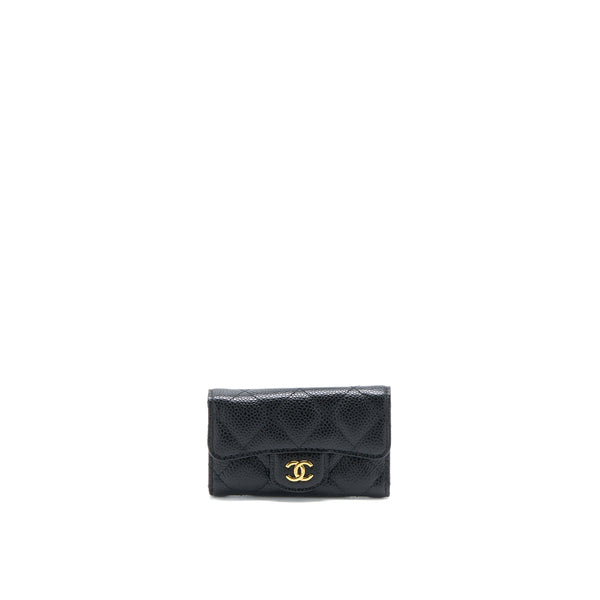 Chanel Flap Key Holder Caviar Black GHW