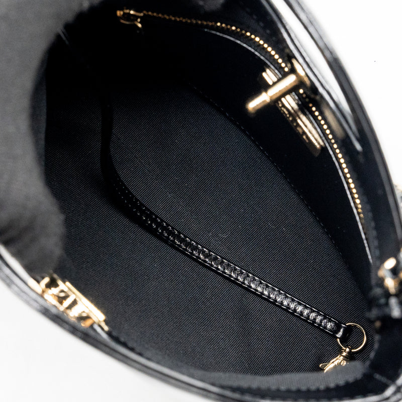 Chanel 24C mini 31 bag shiny calfskin black LGHW (microchip)