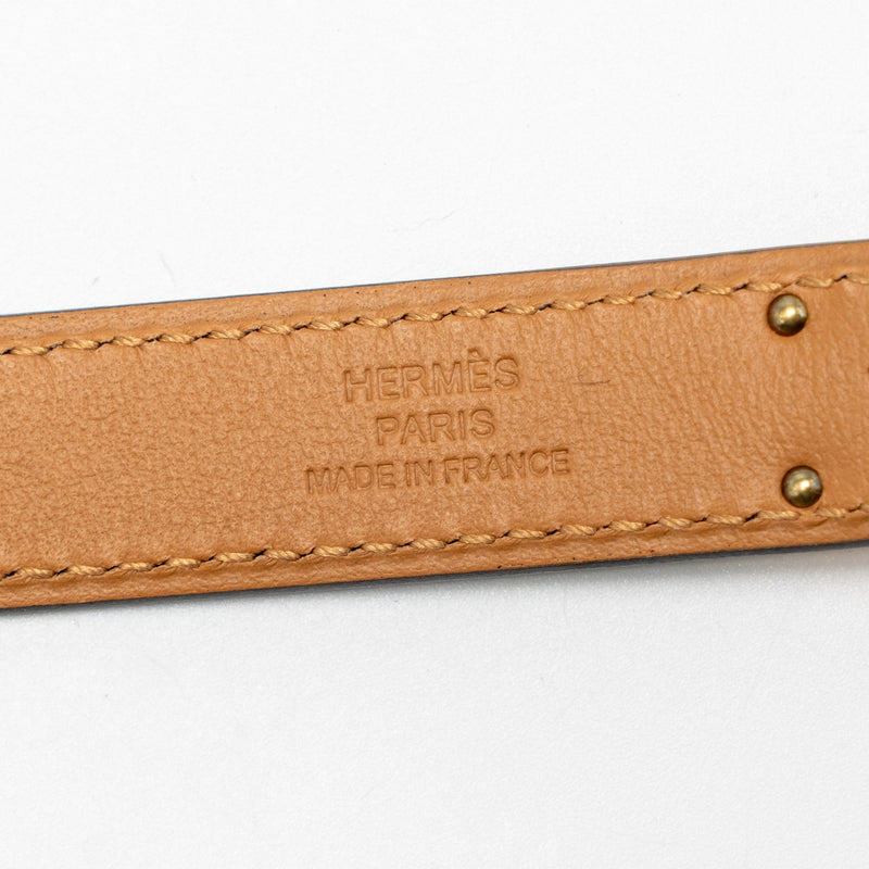 Hermes Kelly 18 Belt Epsom Black RGHW Stamp W