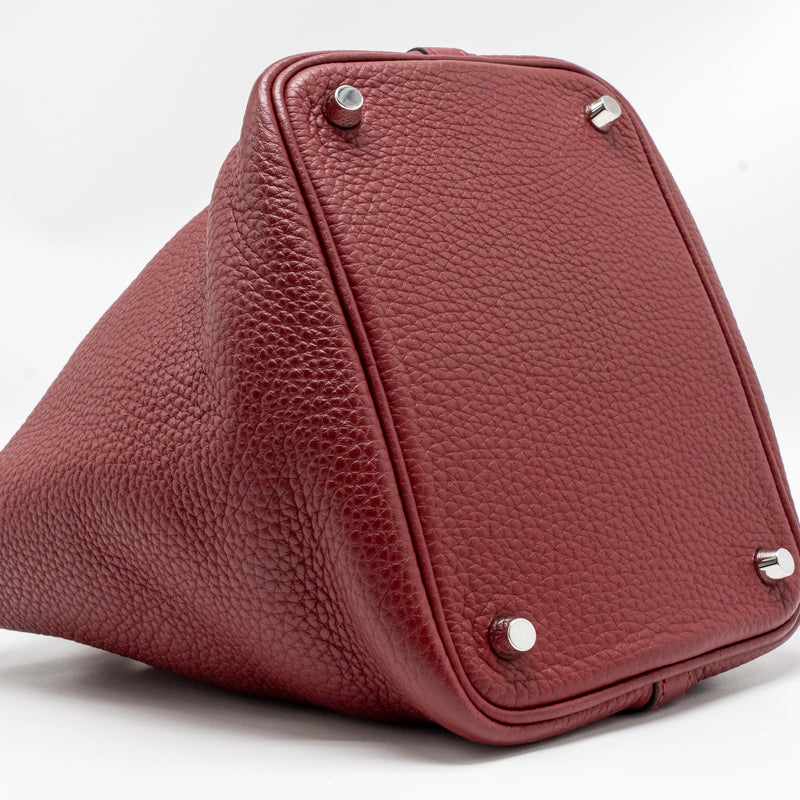Hermes Picotin 18 Lock Bag Clemence K1 Rouge Grenat SHW Stamp X