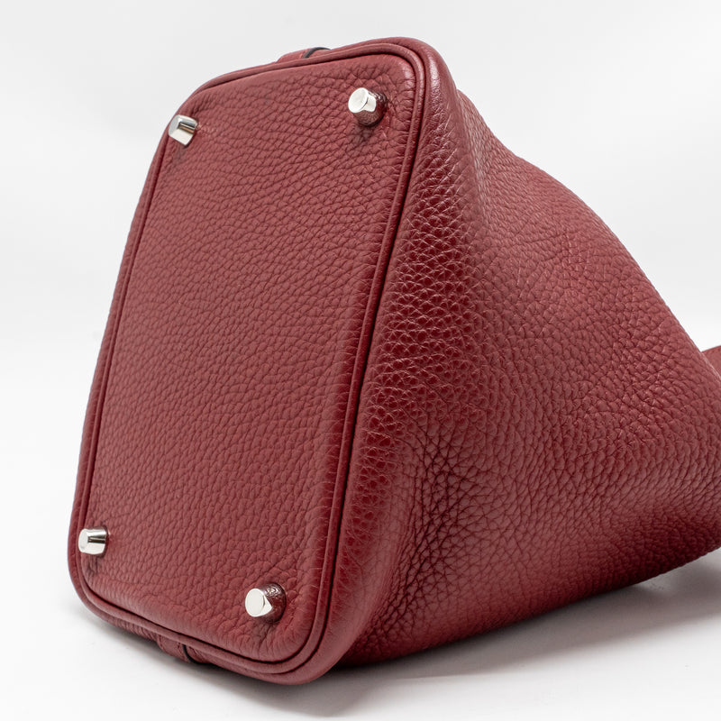 Hermes Picotin 18 Lock Bag Clemence K1 Rouge Grenat SHW Stamp X