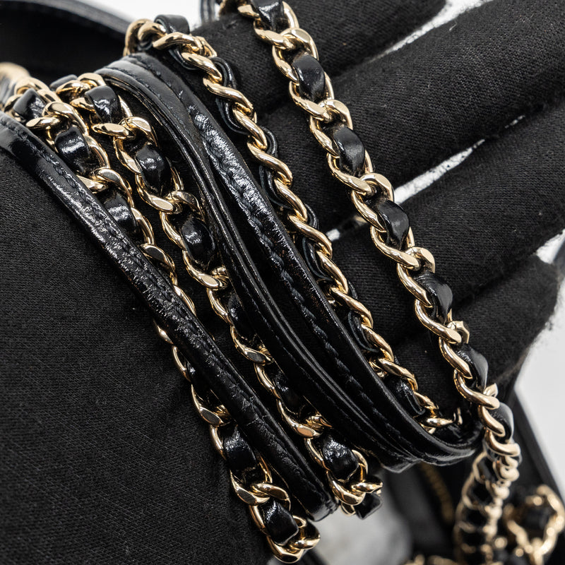 Chanel 24C mini 31 bag shiny calfskin black LGHW (microchip)
