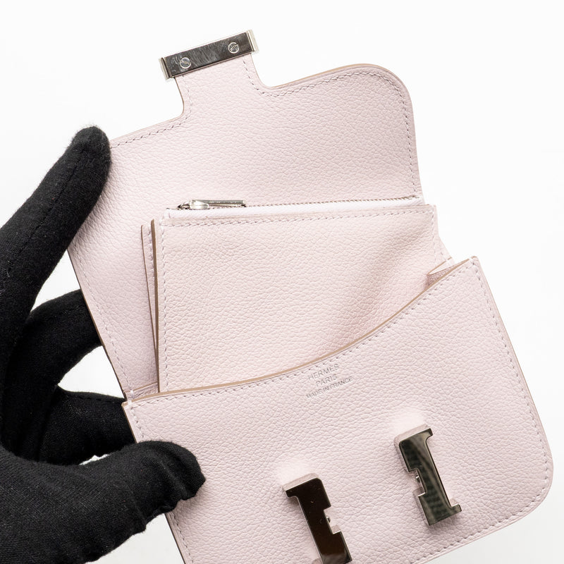 Hermes Constance Slim Evercolor Mauve Pale SHW Stamp B