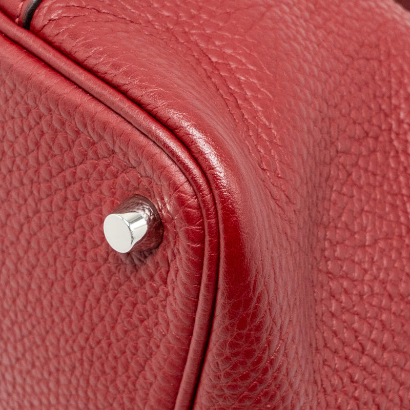 Hermes Picotin 18 Lock Bag Clemence K1 Rouge Grenat SHW Stamp X